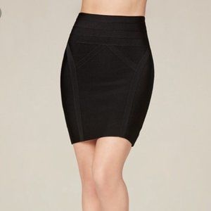 BEBE High Waisted Black Bodycon Bandage Skirt